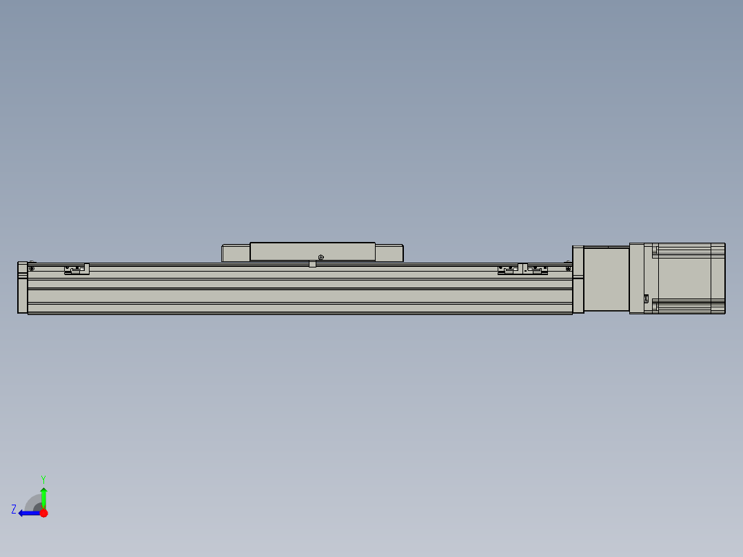 KTH170铝体内嵌丝杆模组马达外露KTH170-C10-400-BC-B86-C4右视图
