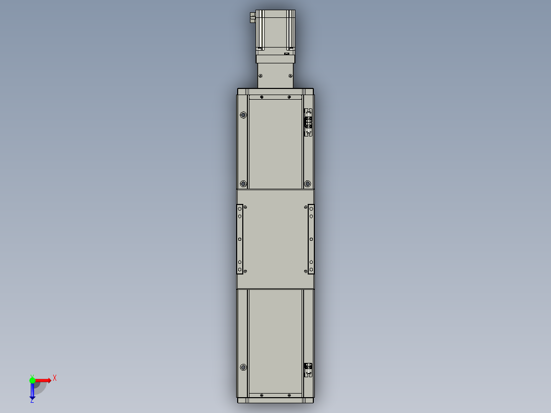 KTH170铝体内嵌丝杆模组马达外露KTH170-C10-400-BC-B86-C4俯视图