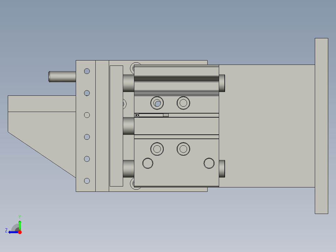 阻挡插线组件右视图