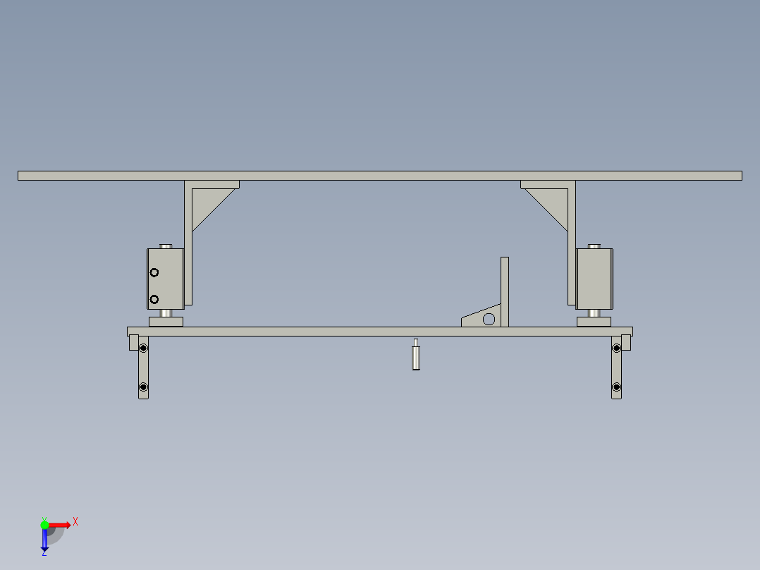阻挡插线组件俯视图