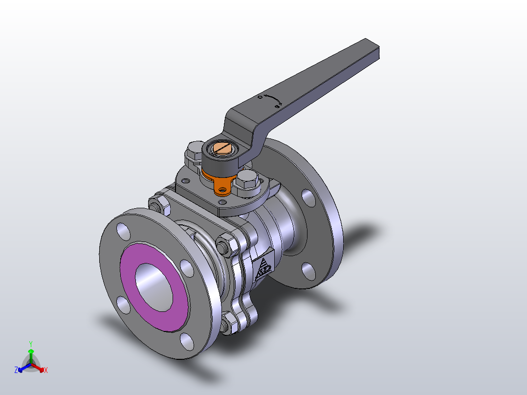 手动球阀User Library-md52c150dn50-1正等轴测图
