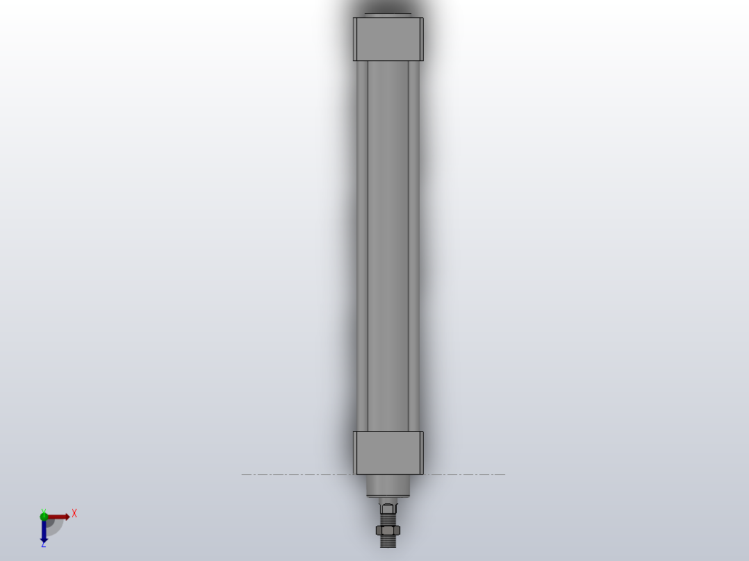 SU标准复动型气缸SU32×200-S--CS1U俯视图