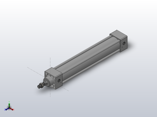 SU标准复动型气缸SU32×200-S--CS1U正等轴测缩略图