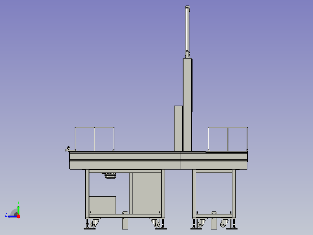 升降门滚筒线传送装置右视图