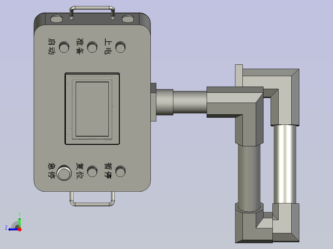 悬臂控制箱右视图