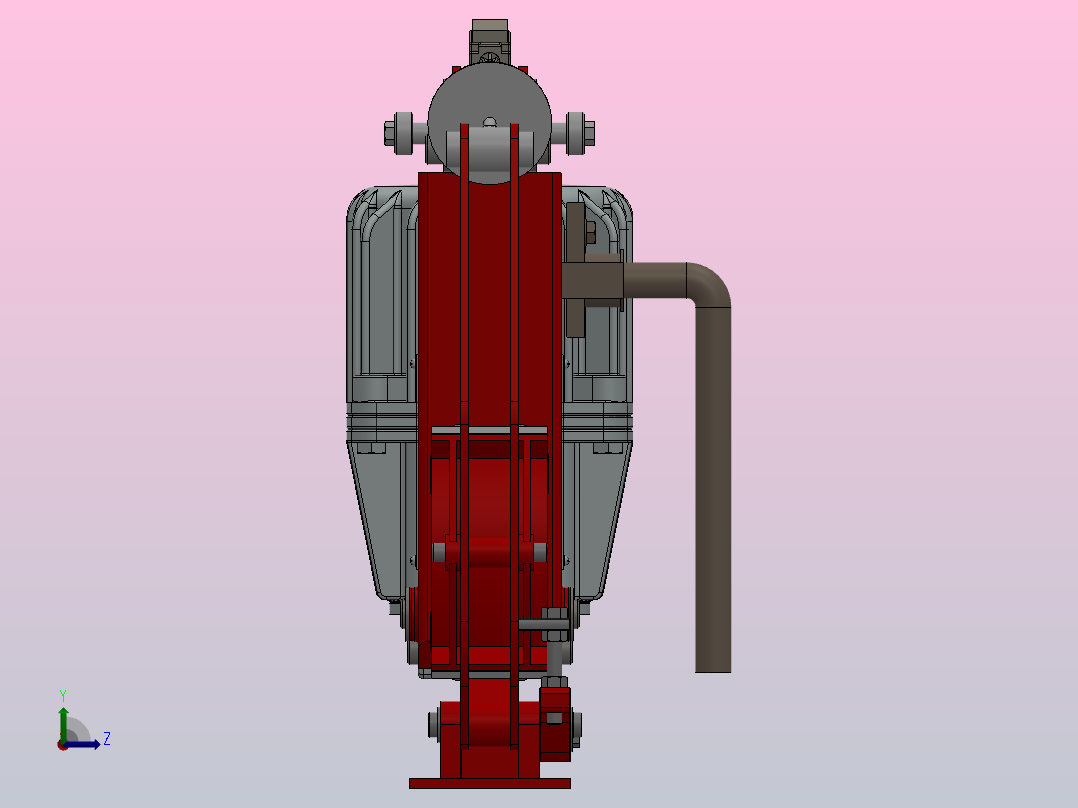 YWZ5.YWZE系列电力液压鼓式制动器YWZ5160／22-ⅠA-HR-WC.RL.WC (1)左视图