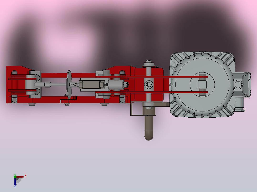 YWZ5.YWZE系列电力液压鼓式制动器YWZ5160／22-ⅠA-HR-WC.RL.WC (1)俯视图