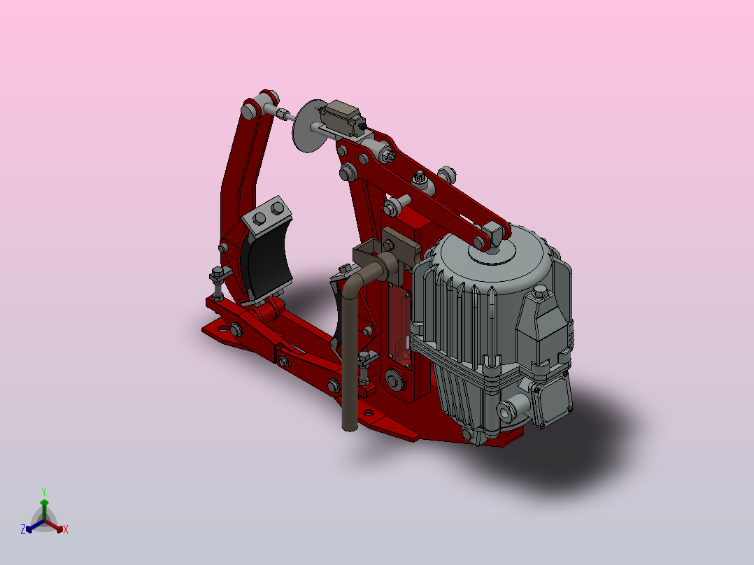 YWZ5.YWZE系列电力液压鼓式制动器YWZ5160／22-ⅠA-HR-WC.RL.WC (1)正等轴测图