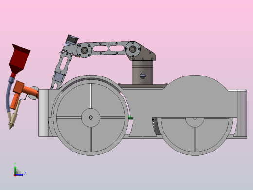 无轨焊接机器人-三维sw+二维CAD+说明书左视缩略图