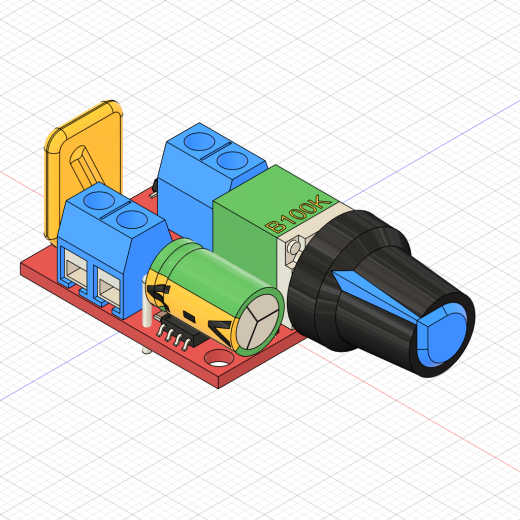 5A带保险丝3D模型的PWM控制器缩略图