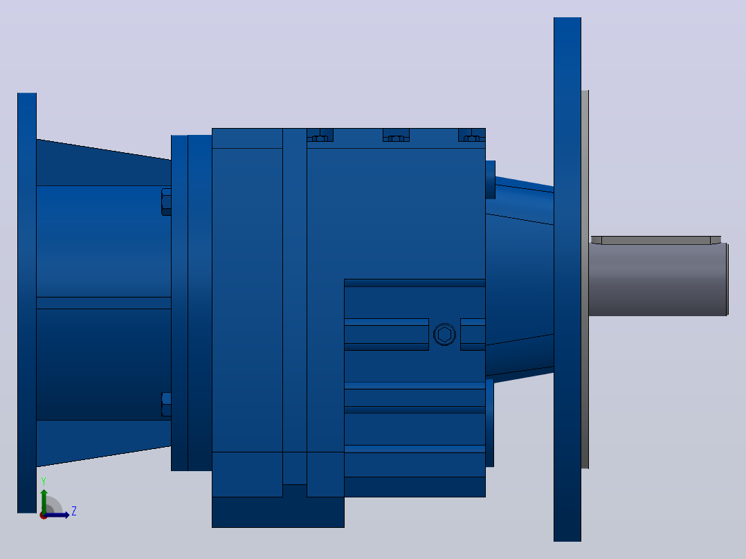 RF57ZP斜齿轮减速机RF57-4.39-M1-P80-Φ250左视图