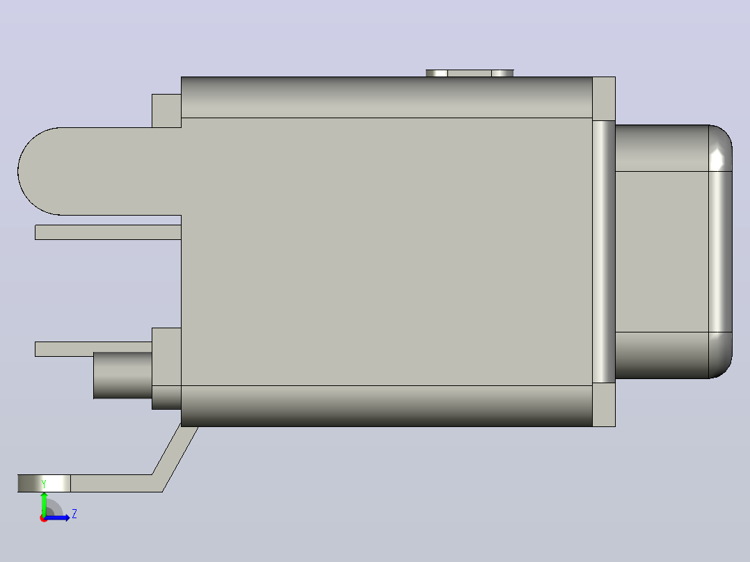小型1394连接器左视图