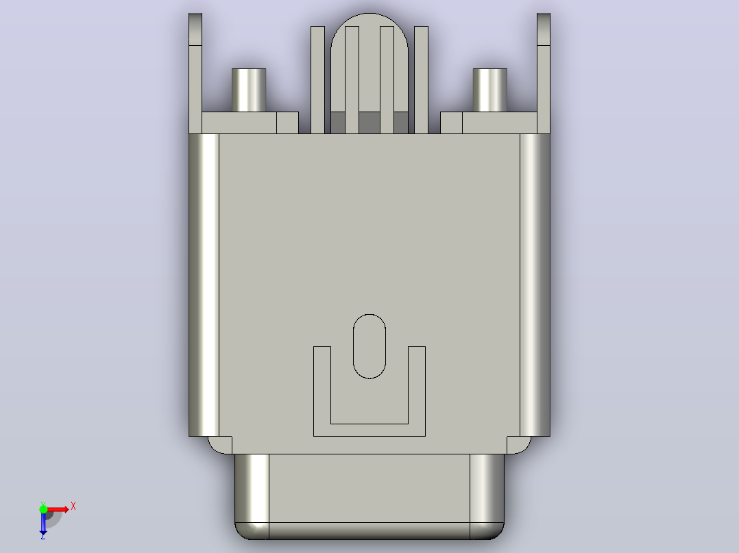 小型1394连接器俯视图