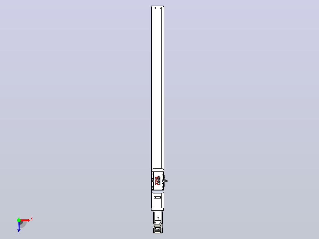 滚珠丝杠直线轴带导轨全封闭TPA-HCR-50S-1210C-L620-M-C-P10-N3俯视图