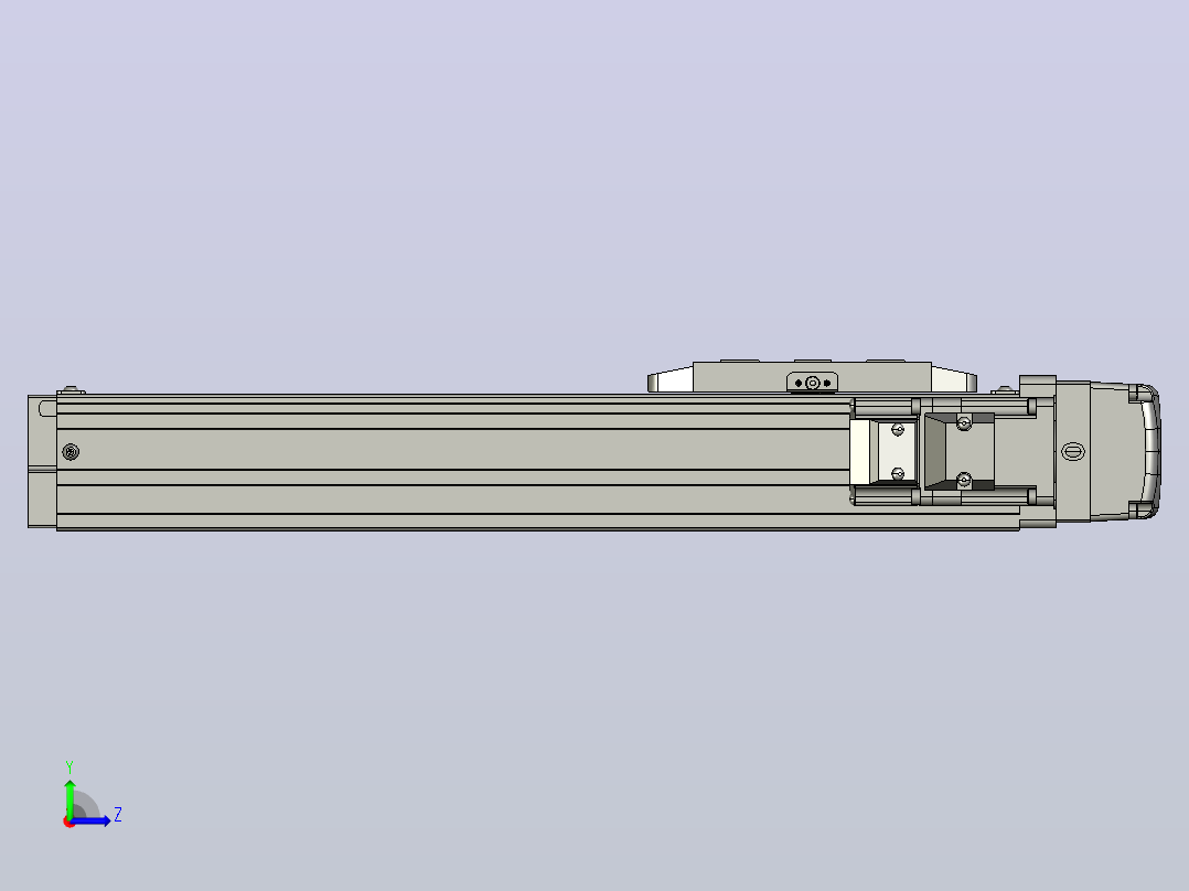 GTH5内嵌式螺杆滑台[GTH5-L#-200-BR-P10-C3]左视图