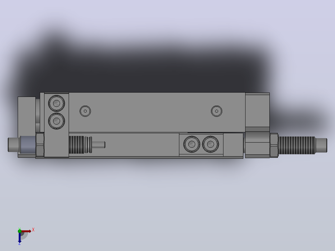 气缸HLQ12X40SB俯视图
