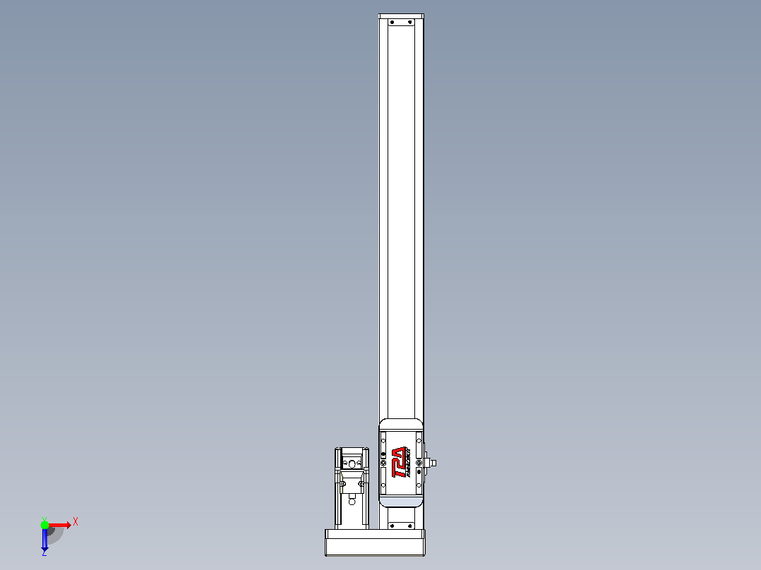 滚珠丝杠直线轴带导轨全封闭TPA-HCR-50S-1210C-L420-ML-Y-P10-N3俯视图