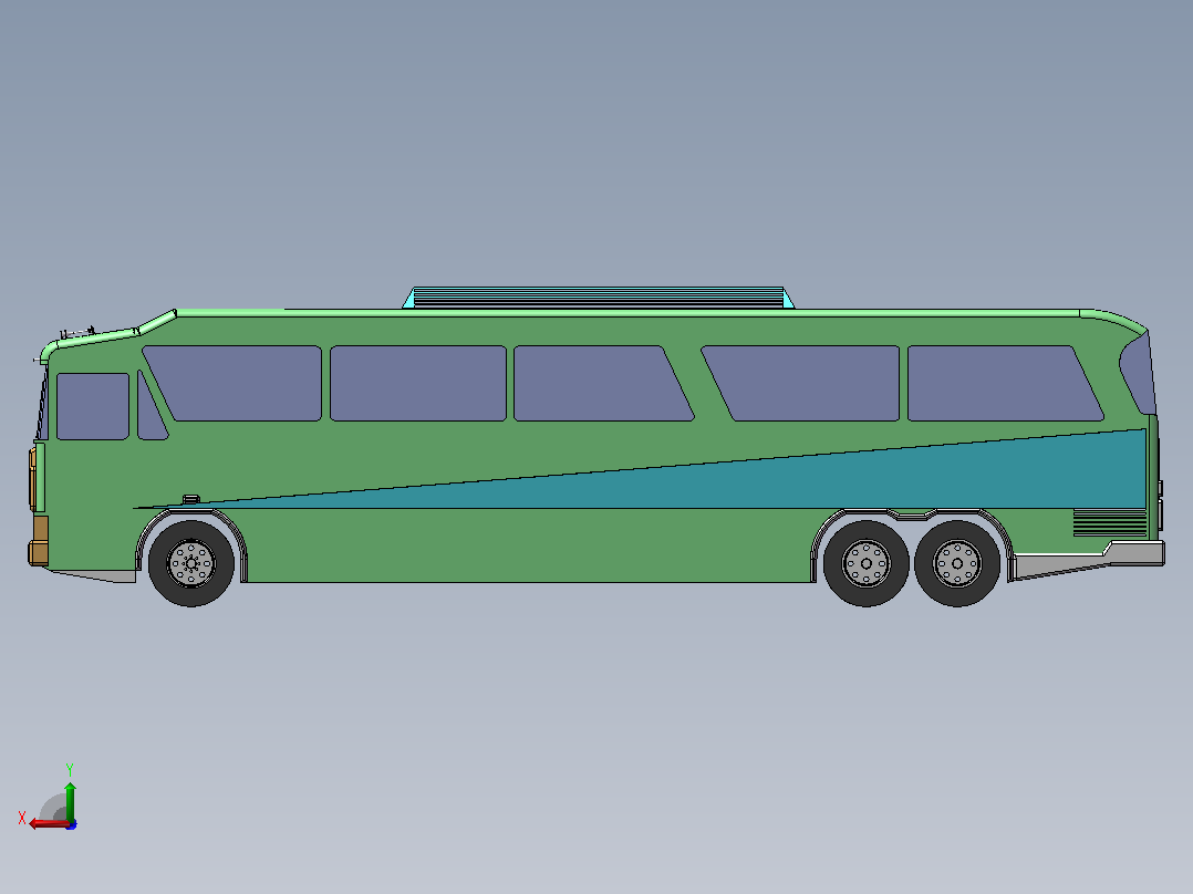 公交车模型后视图