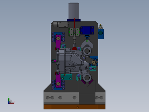 壳体双工位液压夹具前视缩略图