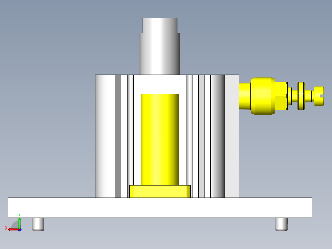 不需要锁定的止动装置后视图