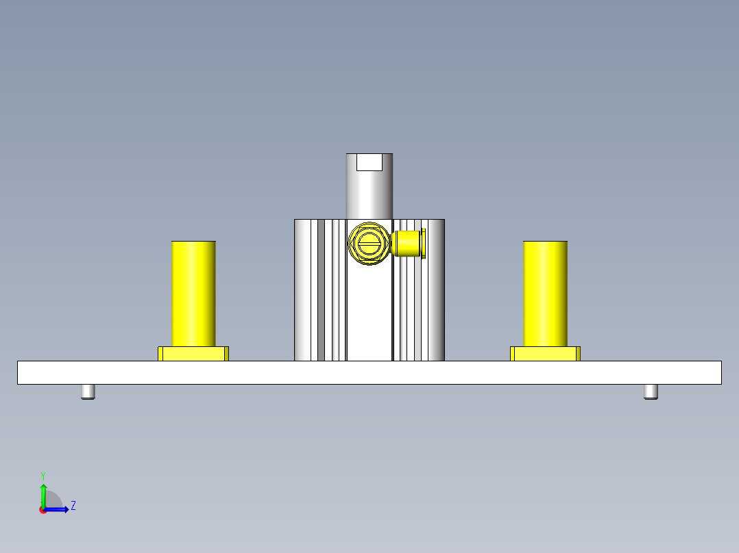 不需要锁定的止动装置左视图