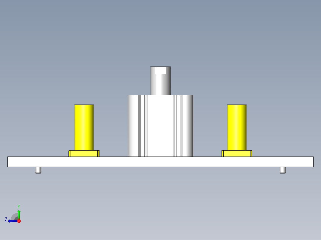 不需要锁定的止动装置右视图