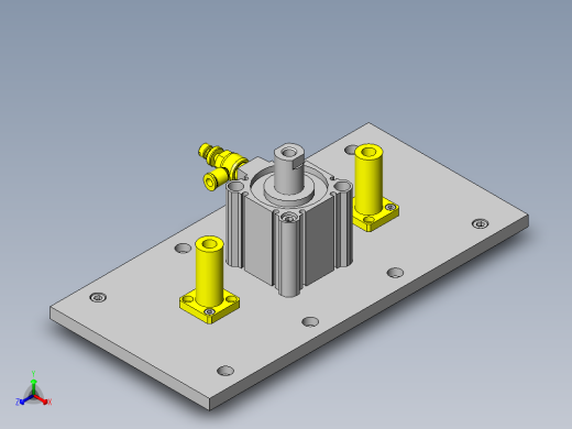 不需要锁定的止动装置正等轴测缩略图