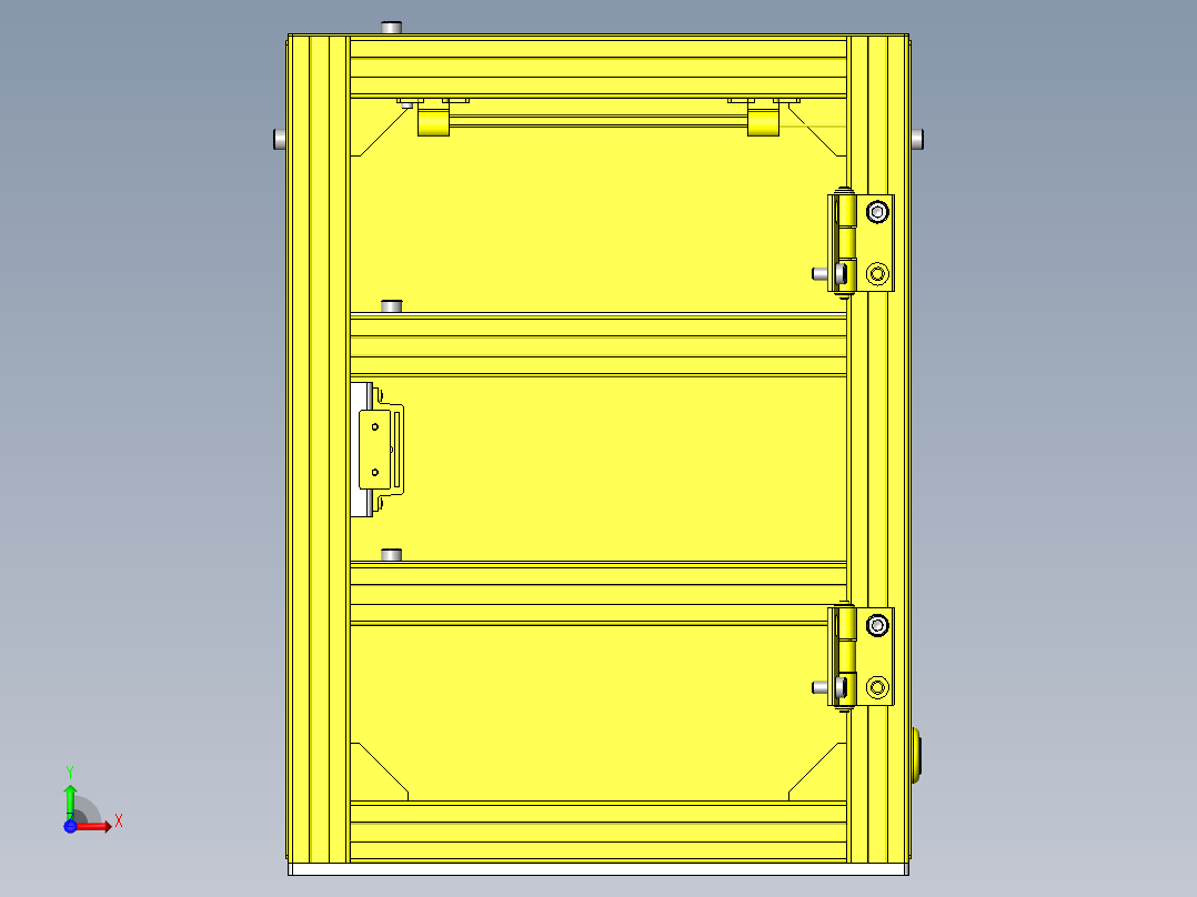 带自动LED照明的遮光保管箱前视图