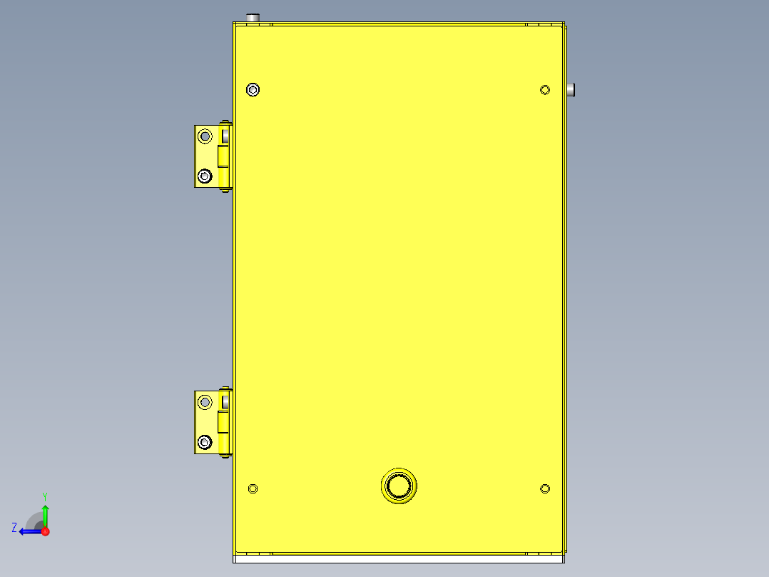 带自动LED照明的遮光保管箱右视图