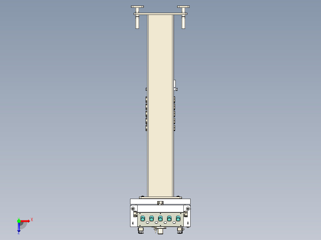 单工位滑台3D数模图纸 x_t格式俯视图