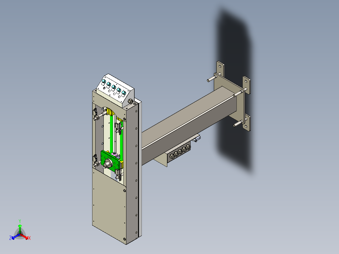 单工位滑台3D数模图纸 x_t格式正等轴测图