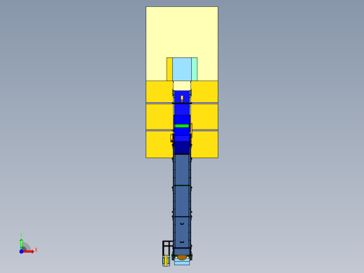 爬坡输送机3D模型前视缩略图