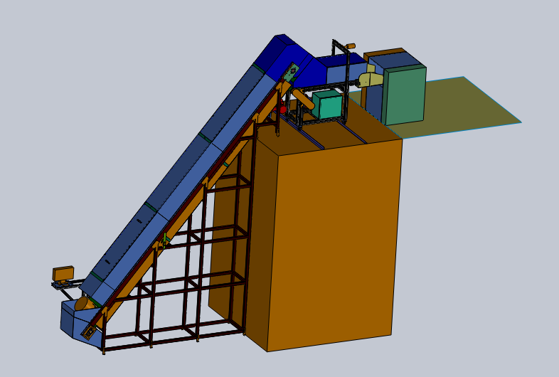 爬坡输送机3D模型