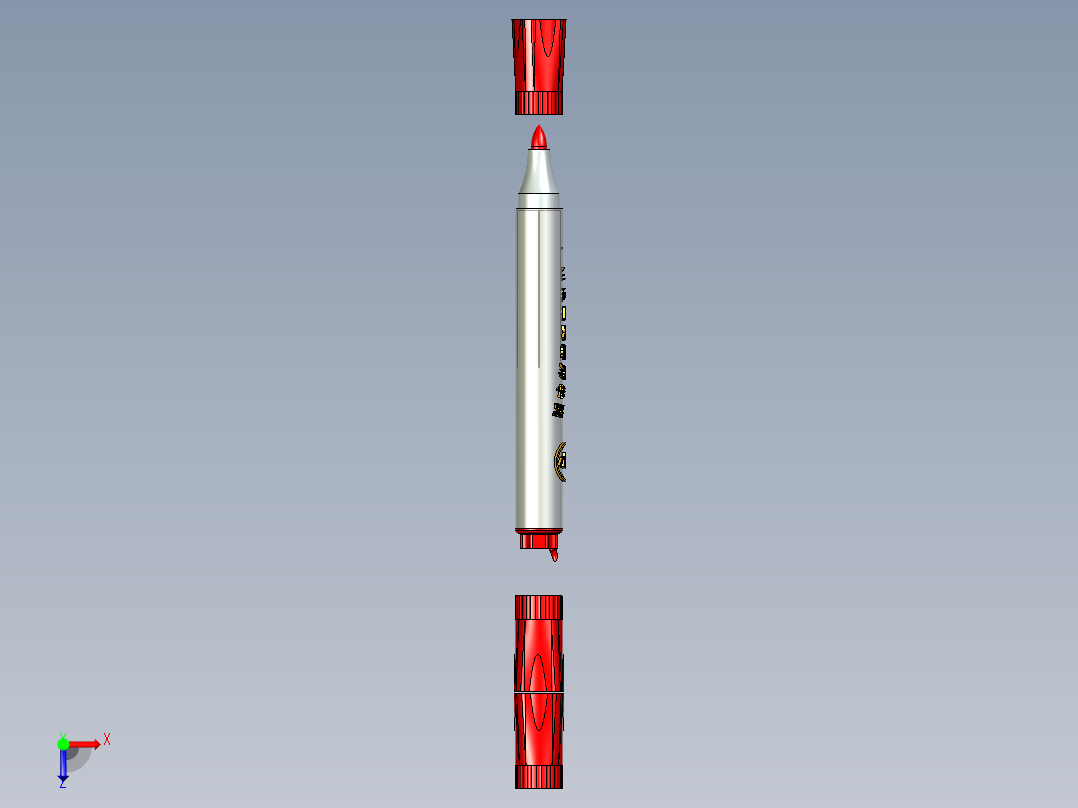 白板笔 （红色）俯视图