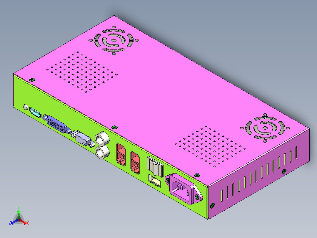 机顶盒正等轴测图