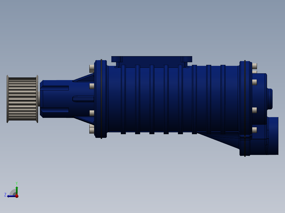 螺杆式空压机右视图