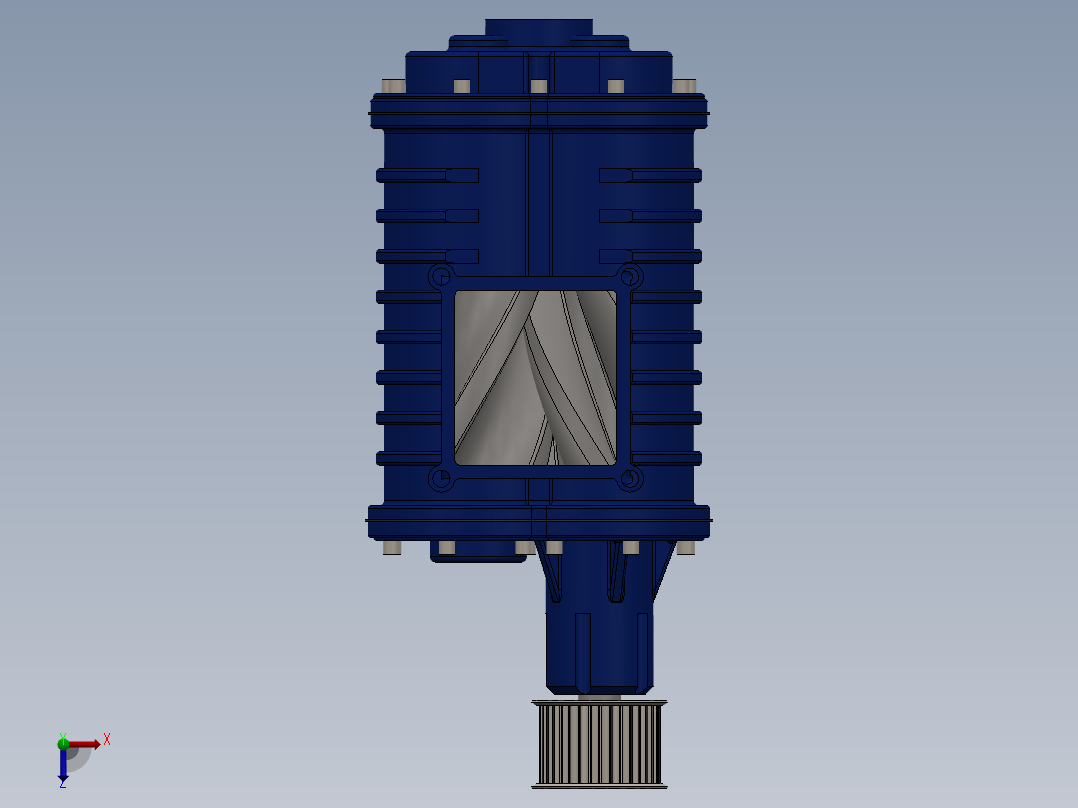 螺杆式空压机俯视图