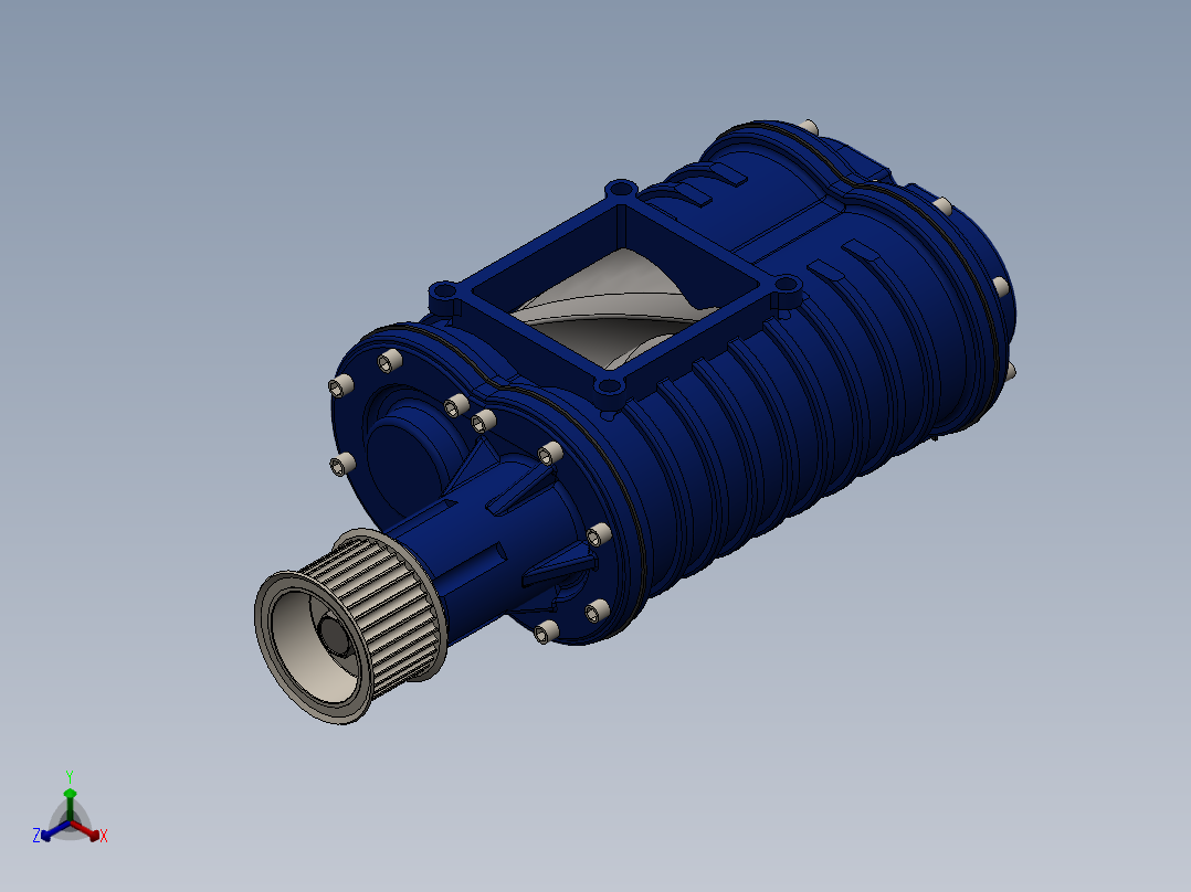 螺杆式空压机正等轴测图