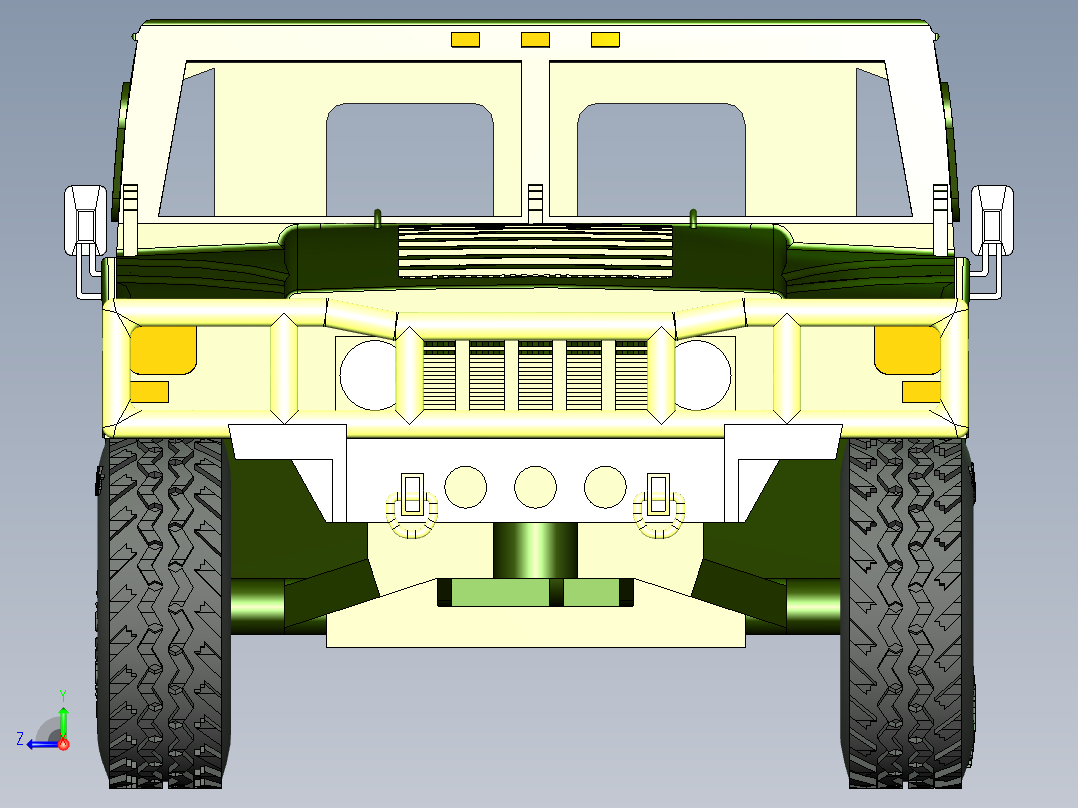 王金鹏-悍马车模右视图