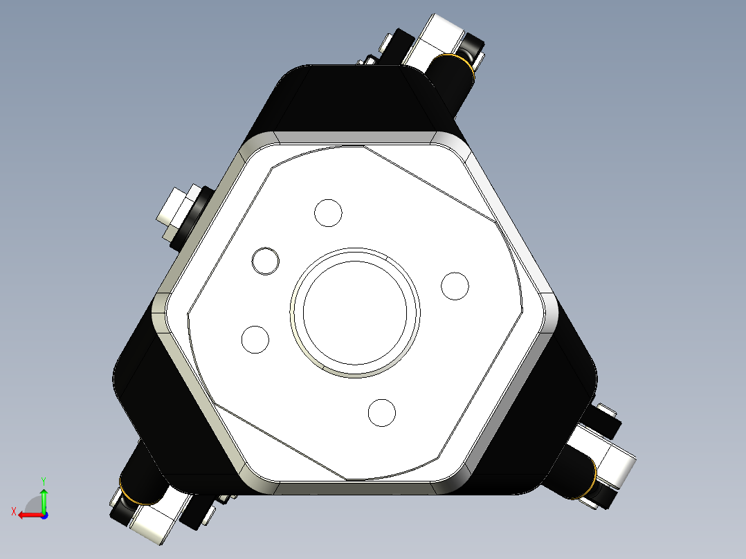 三指DH-3机械臂末端执行器后视图