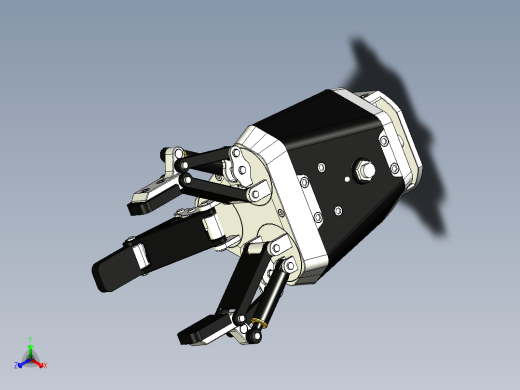 三指DH-3机械臂末端执行器正等轴测缩略图