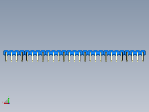 彩色公排针 100mil 2.54mm 系列-DS1022_blue_1x27p_100mil_TypeD_rev1.0后视缩略图