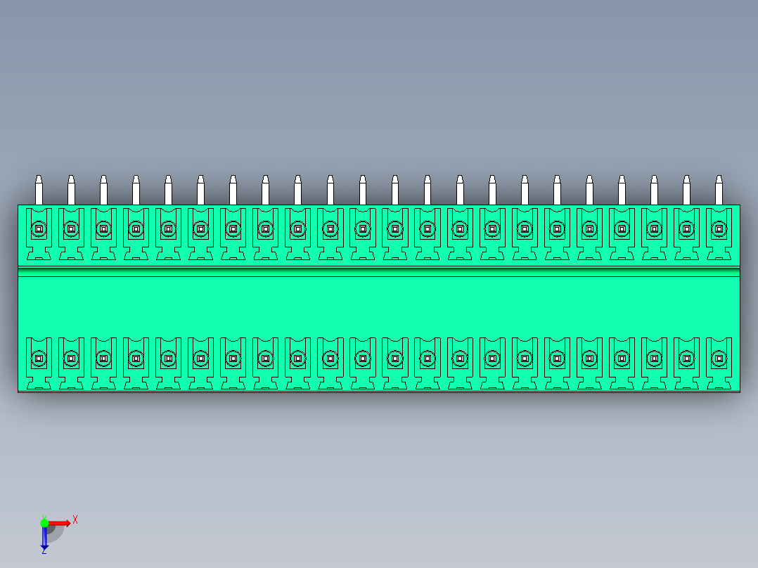DEGSON 15EDG 系列 3.81mm 插拔式接线端子-15EDGRT-3.81-44P-14-00AH俯视图