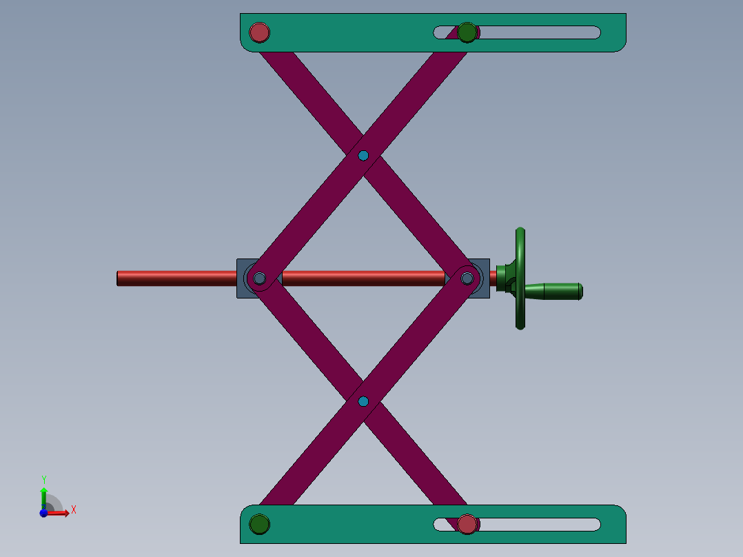 铰链升降装置前视图