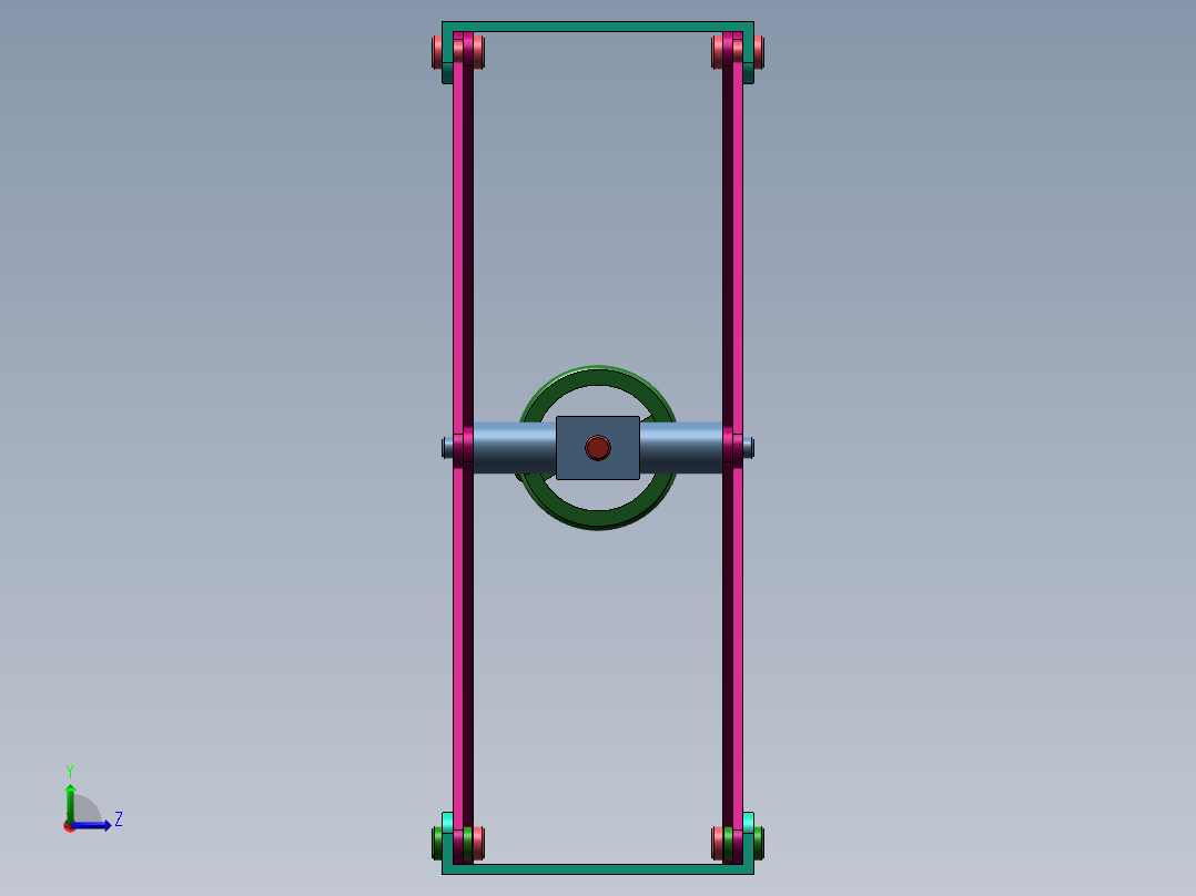 铰链升降装置左视图