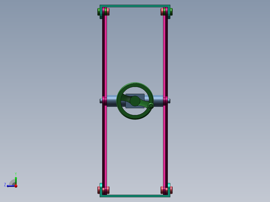 铰链升降装置右视图