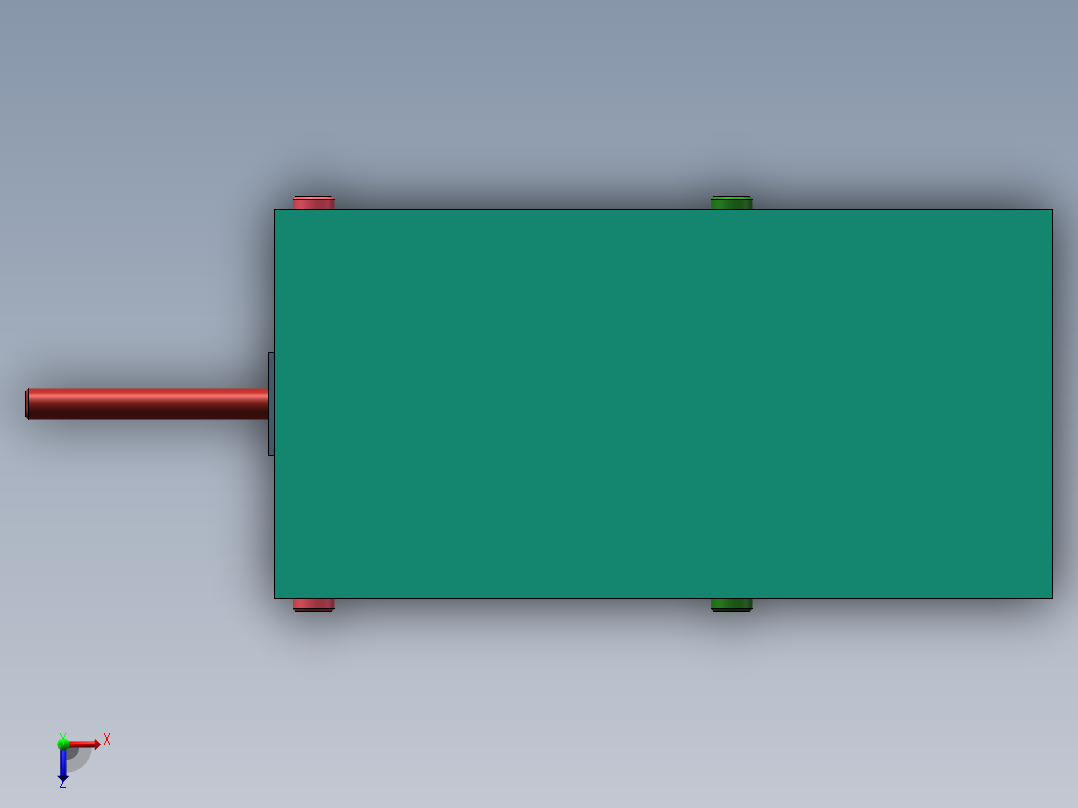 铰链升降装置俯视图