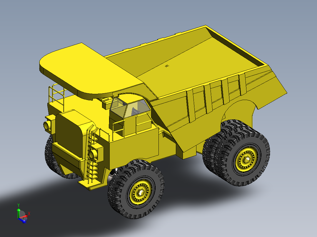 53-卡车采矿车 3d模型图纸