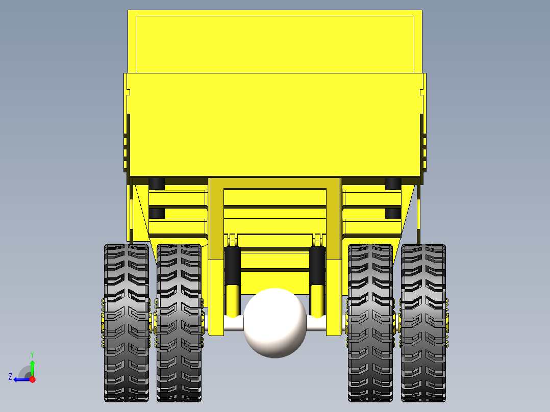 53-卡车采矿车 3d模型图纸右视图