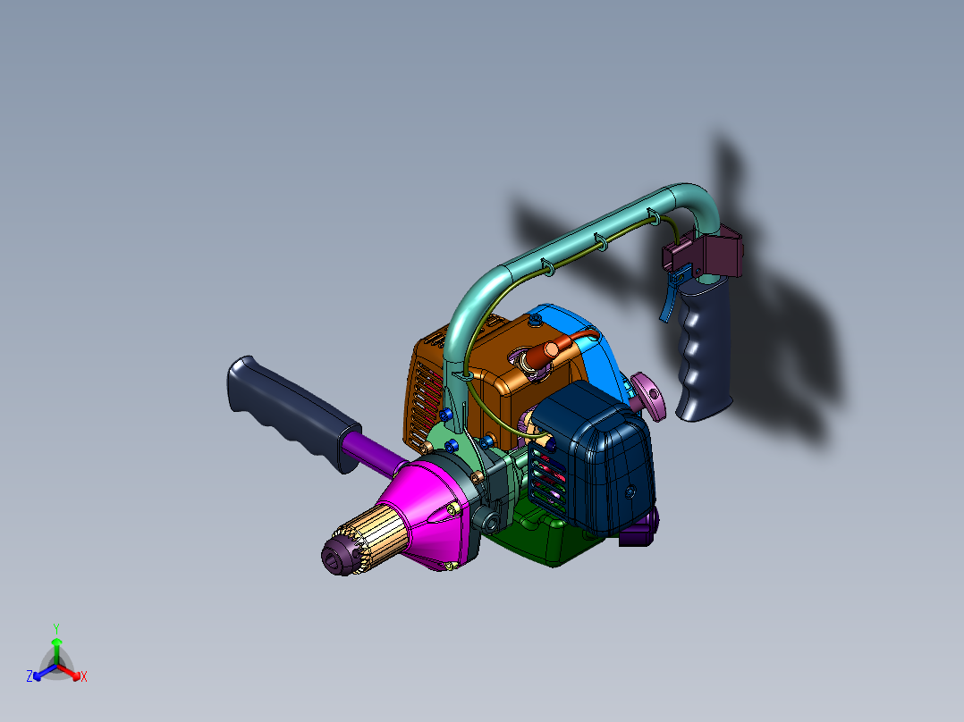 四冲程岩石汽油凿岩机冲击钻